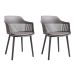 Conjunto com 2 Cadeiras Marcela Cinza