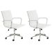Conjunto com 2 Cadeiras de Escritório Sevilha I Branco