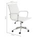 Conjunto com 2 Cadeiras de Escritório Sevilha I Branco