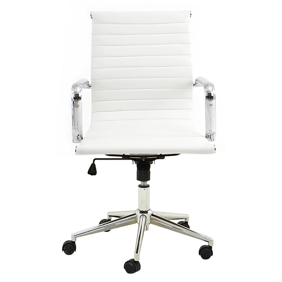 Conjunto com 2 Cadeiras de Escritório Sevilha I Branco