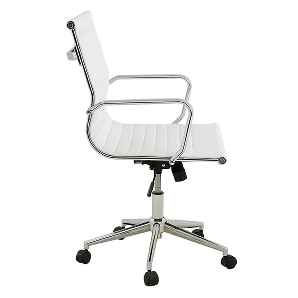 Conjunto com 2 Cadeiras de Escritório Sevilha I Branco