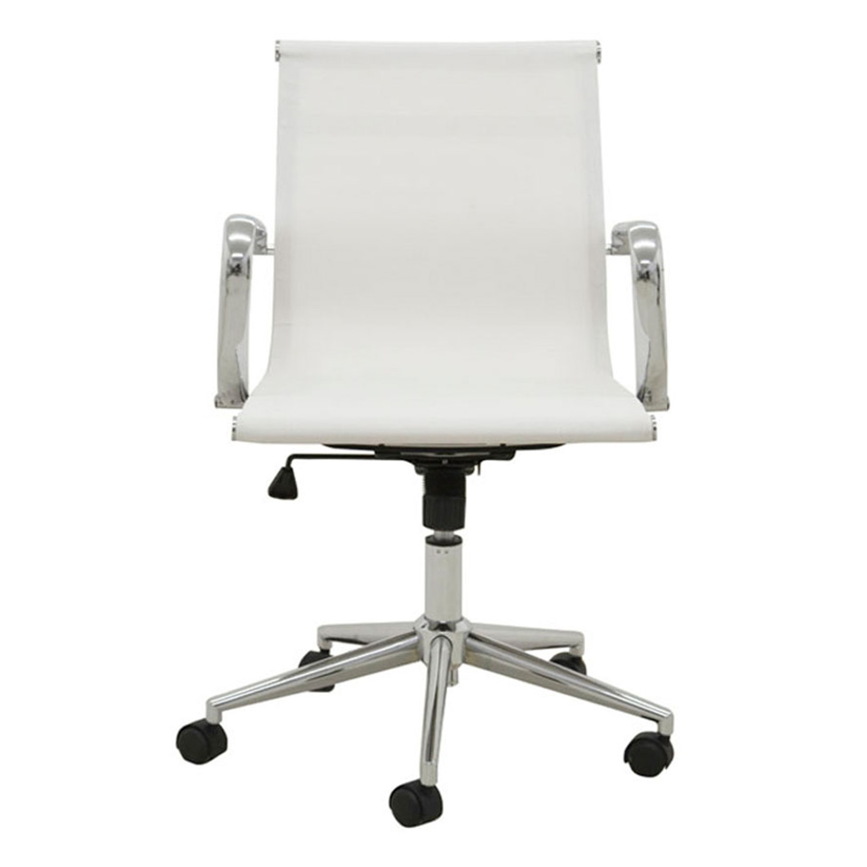 Conjunto com 2 Cadeiras de Escritório Sevilha III Branco