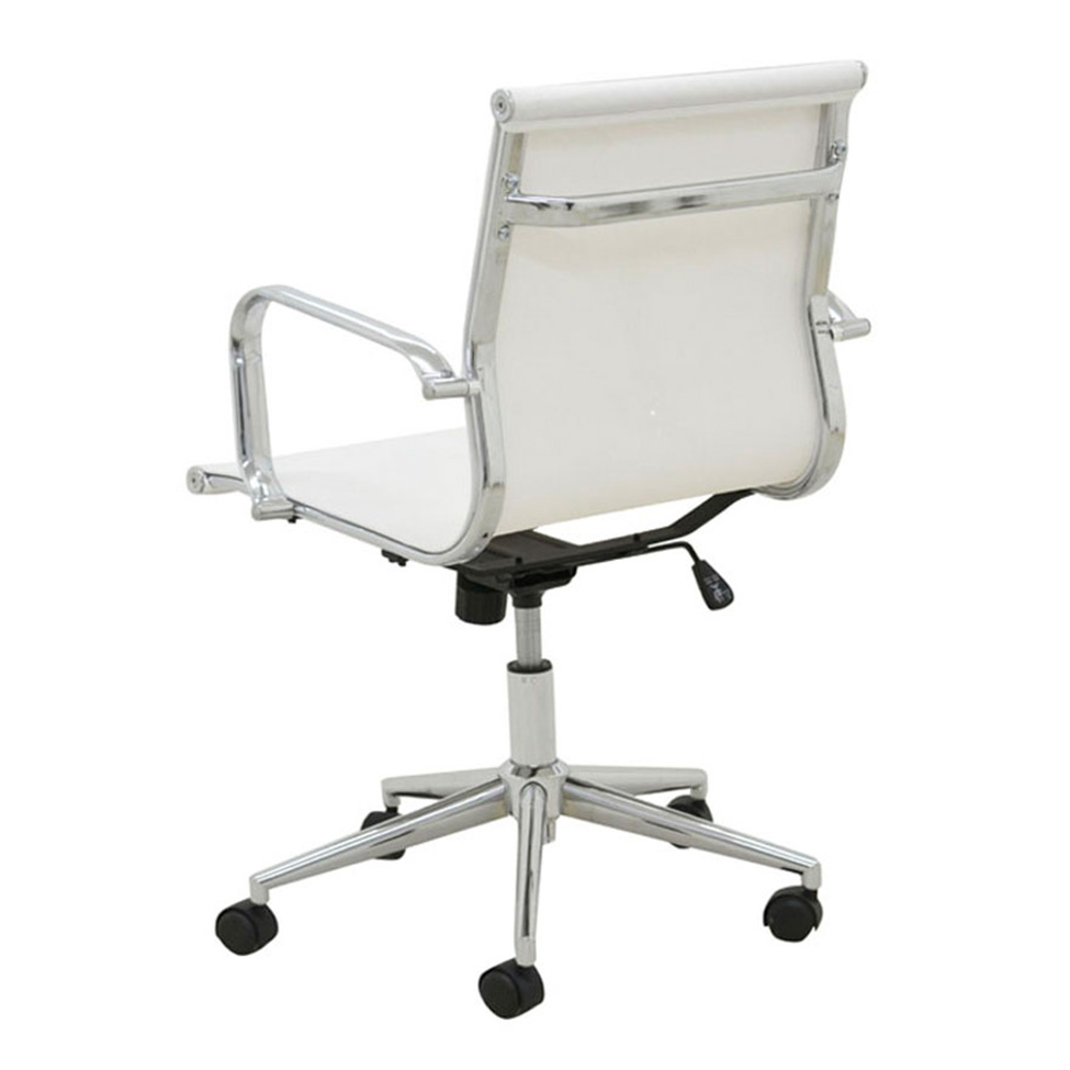 Conjunto com 2 Cadeiras de Escritório Sevilha III Branco