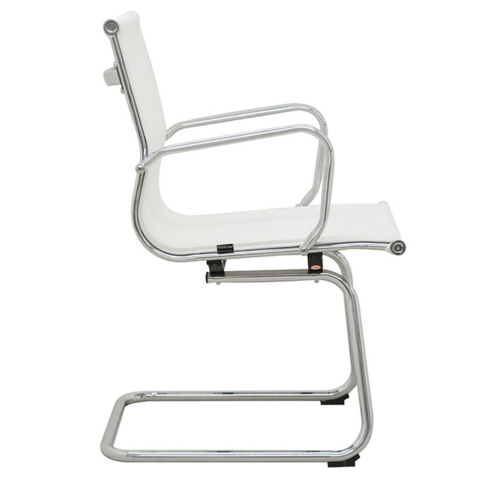 Conjunto com 2 Cadeiras de Escritório Sevilha IV Branco