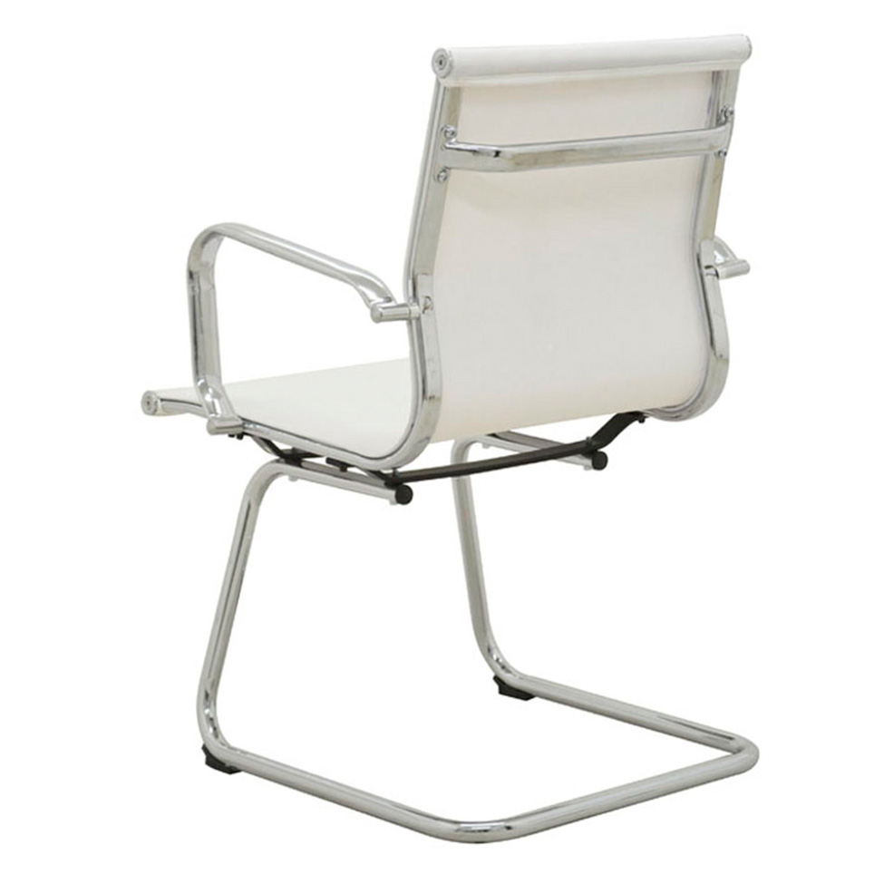 Conjunto com 2 Cadeiras de Escritório Sevilha IV Branco