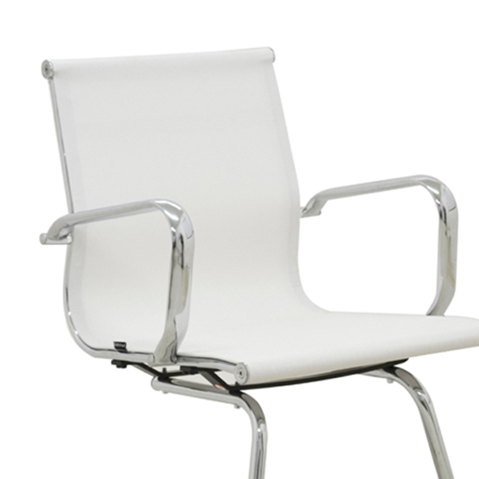 Conjunto com 2 Cadeiras de Escritório Sevilha IV Branco