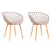 Conjunto com 2 Cadeiras de Jantar Clarice Bege
