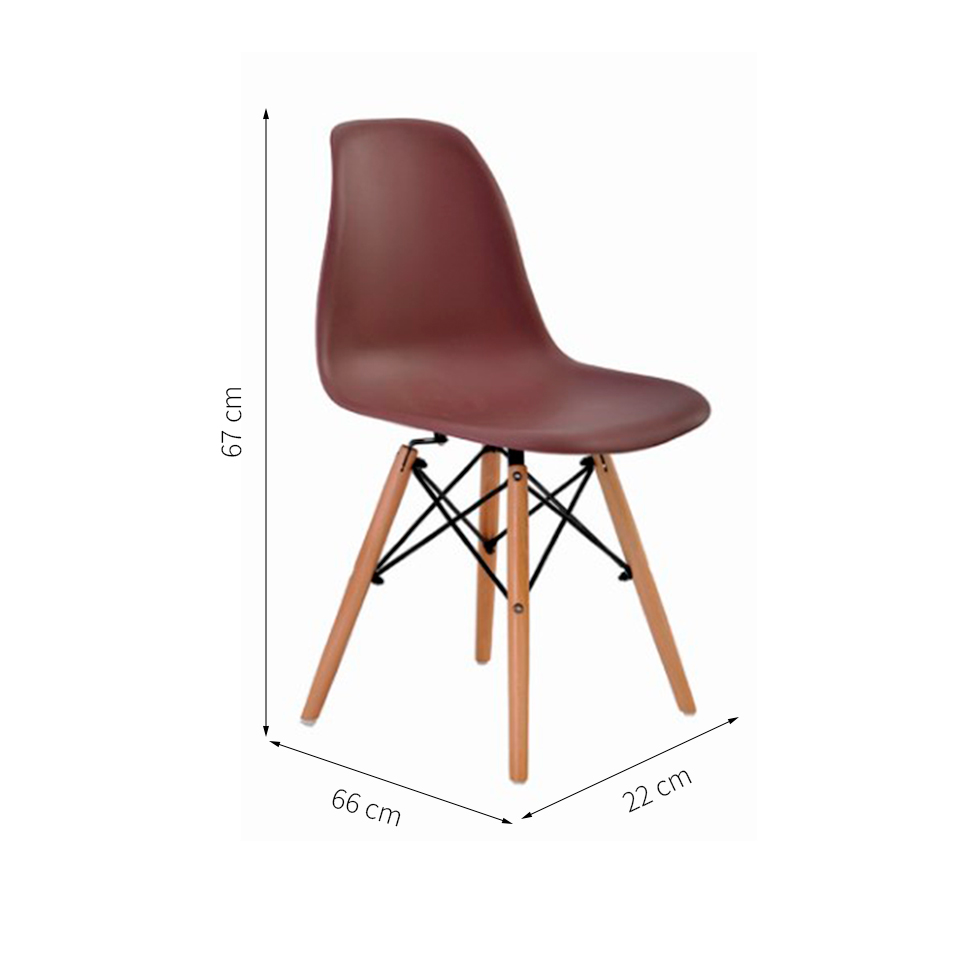 Conjunto com 2 Cadeiras de Jantar Eiffel Café