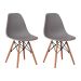 Conjunto com 2 Cadeiras de Jantar Eiffel Cinza