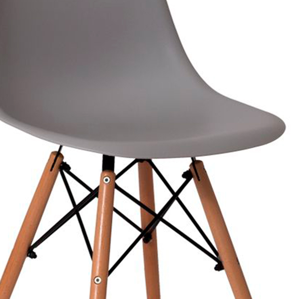 Conjunto com 2 Cadeiras de Jantar Eiffel Cinza