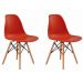 Conjunto com 2 Cadeiras de Jantar Eiffel Laranja Telha