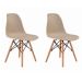 Conjunto com 2 Cadeiras de Jantar Eiffel Nude