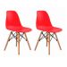 Conjunto com 2 Cadeiras de Jantar Eiffel Vermelho