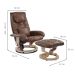 Conjunto com 2 Poltronas de Massagem com Puff Louisiana Marrom