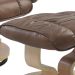 Conjunto com 2 Poltronas de Massagem com Puff Louisiana Marrom