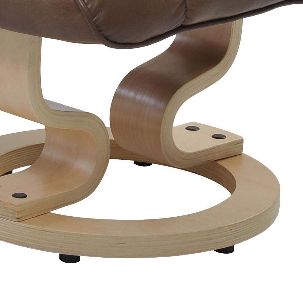 Conjunto com 2 Poltronas de Massagem com Puff Louisiana Marrom