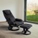 Conjunto com 2 Poltronas de Massagem com Puff Louisiana Preto
