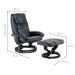 Conjunto com 2 Poltronas de Massagem com Puff Louisiana Preto
