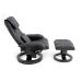 Conjunto com 2 Poltronas de Massagem com Puff Louisiana Preto