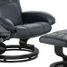 Conjunto com 2 Poltronas de Massagem com Puff Louisiana Preto