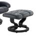 Conjunto com 2 Poltronas de Massagem com Puff Louisiana Preto