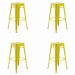Conjunto com 4 Banquetas Iron I Amarelo