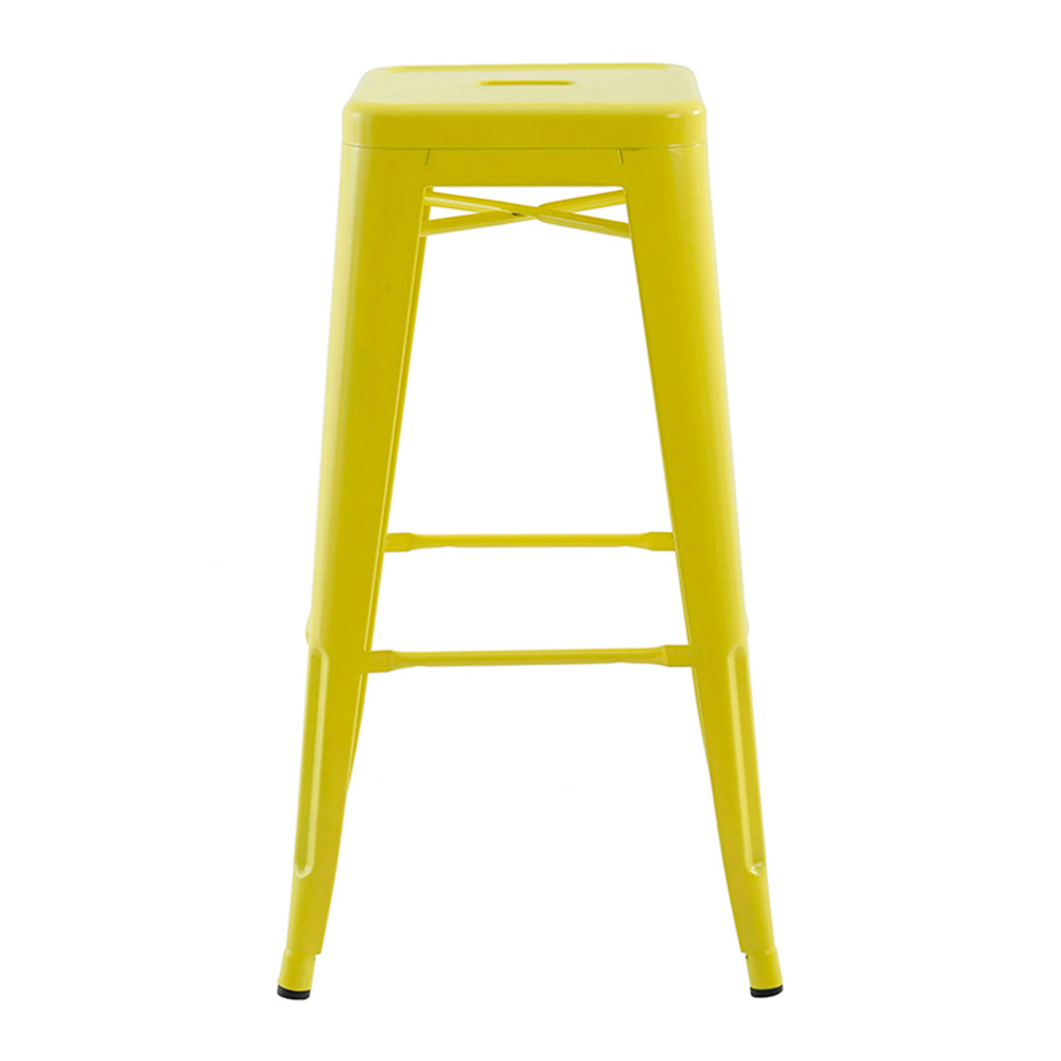 Conjunto com 4 Banquetas Iron I Amarelo