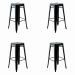 Conjunto com 4 Banquetas Iron Preto