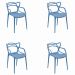 Conjunto com 4 Cadeiras Allegra Azul