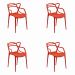 Conjunto com 4 Cadeiras Allegra Laranja