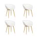 Conjunto com 4 Cadeiras Clarice Branco
