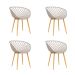 Conjunto com 4 Cadeiras Clarice Nude