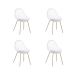 Conjunto com 4 Cadeiras Cloe Branco