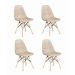 Conjunto com 4 Cadeiras Eiffel Nude