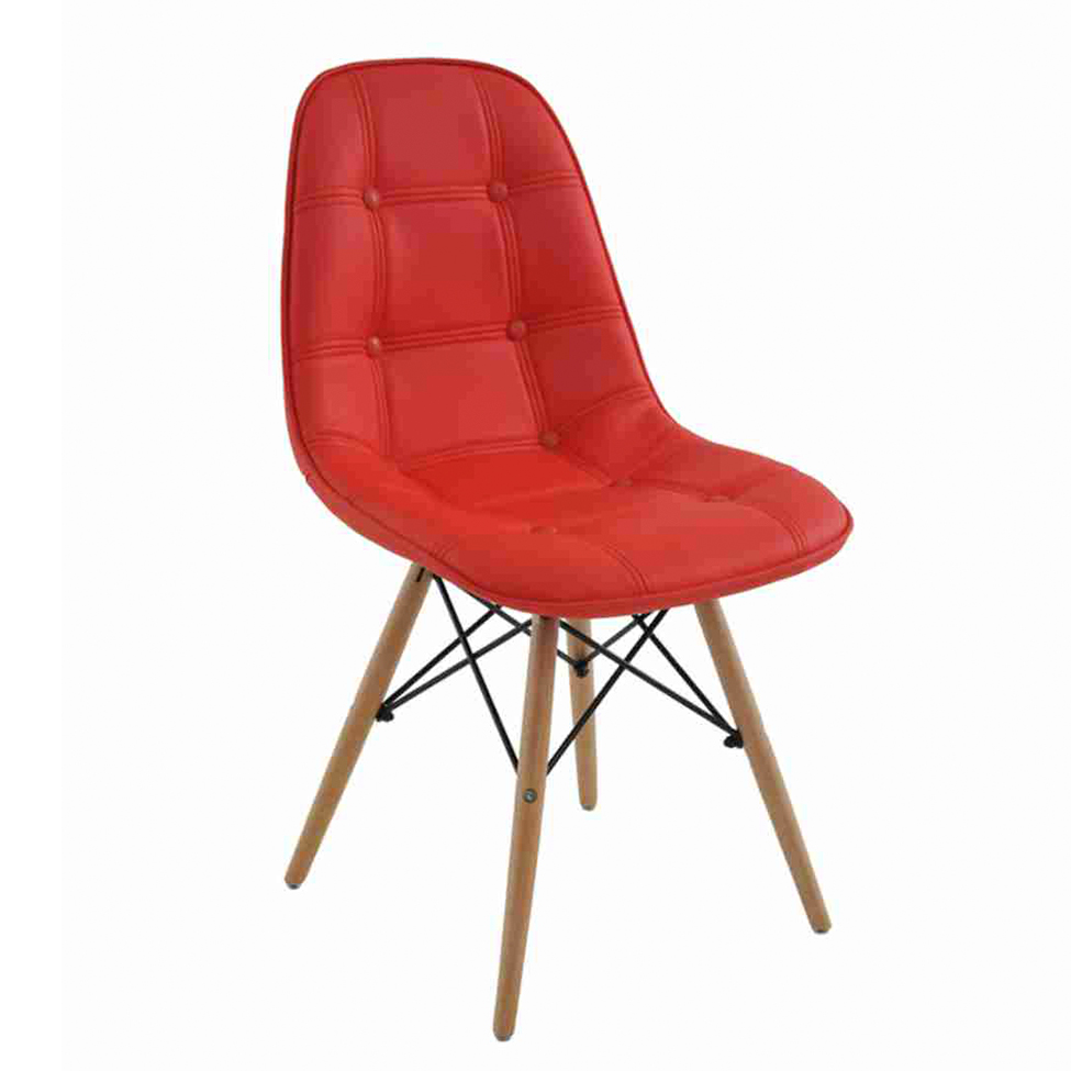 Conjunto com 4 Cadeiras Eiffel Vermelho