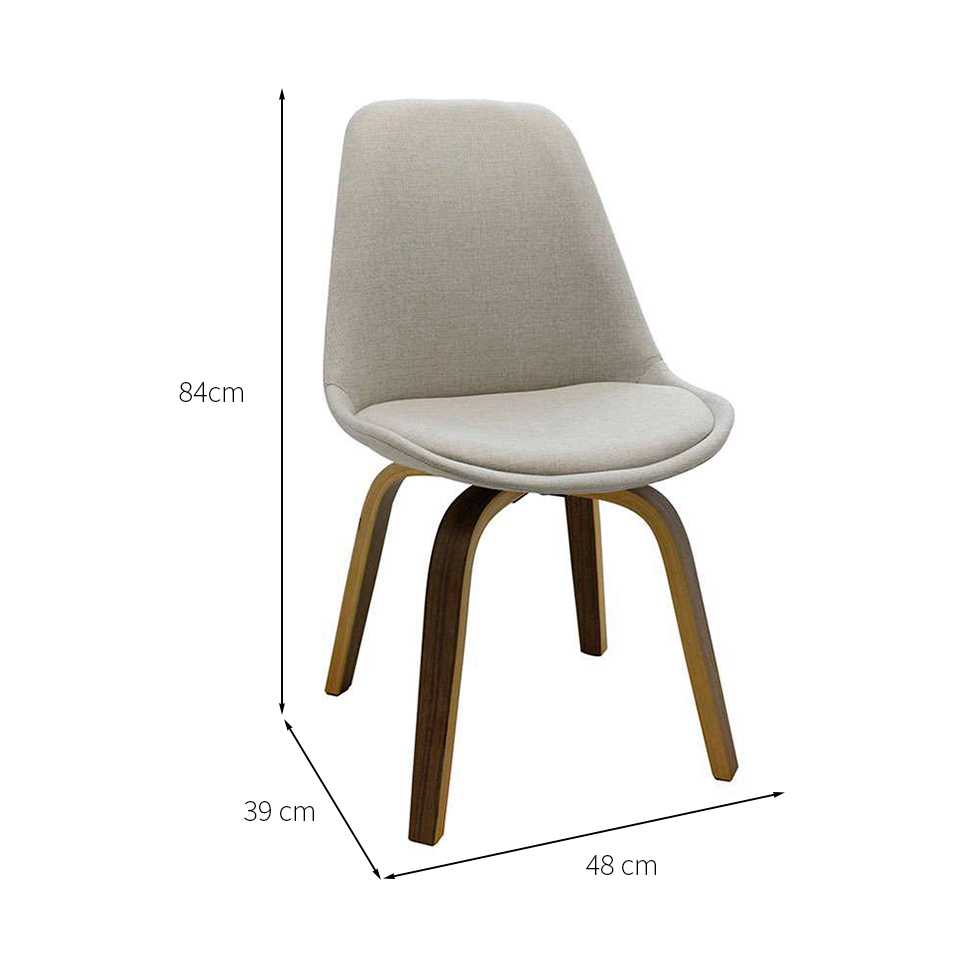 Conjunto com 4 Cadeiras Lis Cru