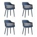 Conjunto com 4 Cadeiras Marcela Azul Marinho