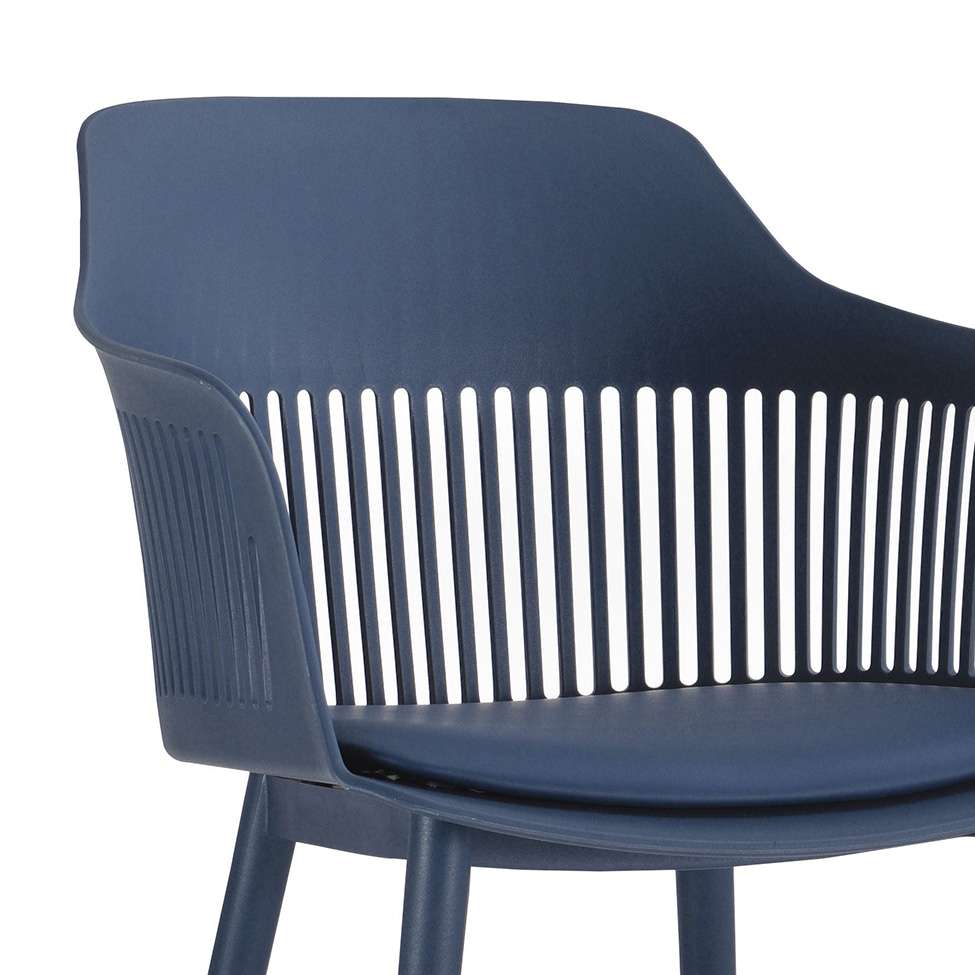 Conjunto com 4 Cadeiras Marcela Azul Marinho