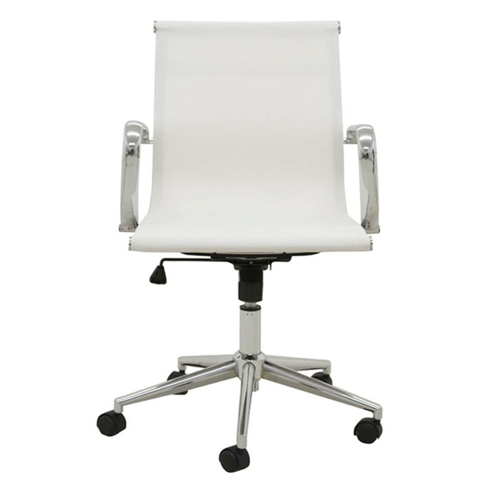 Conjunto com 4 Cadeiras de Escritório Sevilha II Branco