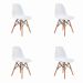 Conjunto com 4 Cadeiras de Jantar Eiffel Branco