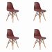 Conjunto com 4 Cadeiras de Jantar Eiffel Café