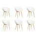 Conjunto com 6 Cadeiras Clarice Branco