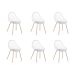 Conjunto com 6 Cadeiras Cloe Branco