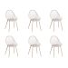 Conjunto com 6 Cadeiras Cloe Nude