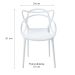 Conjunto de 2 Cadeiras Allegra Branco