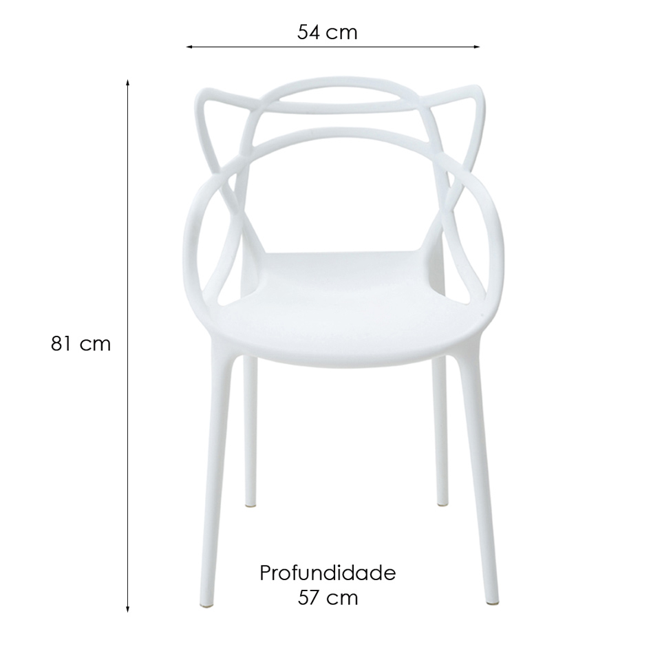 Conjunto de 2 Cadeiras Allegra Branco