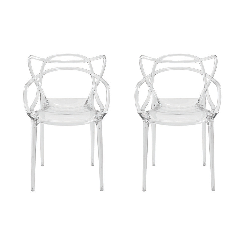 Conjunto de 2 Cadeiras Allegra Incolor