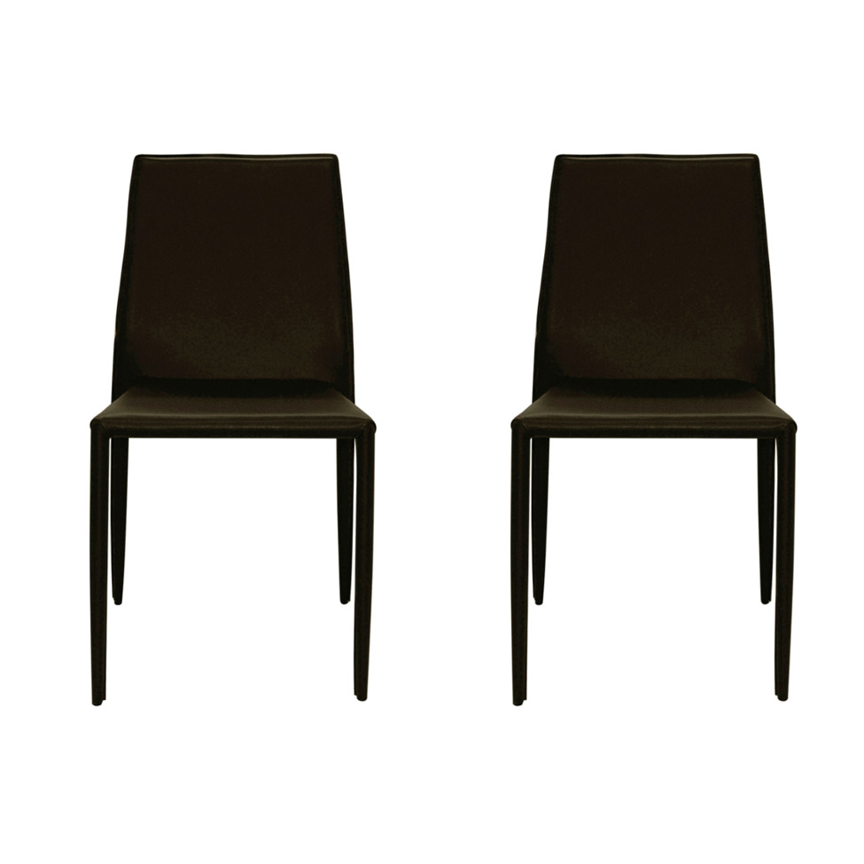 Conjunto de 2 Cadeiras Amanda Marrom