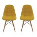 Conjunto de 2 Cadeiras Eiffel Estofada Amarela