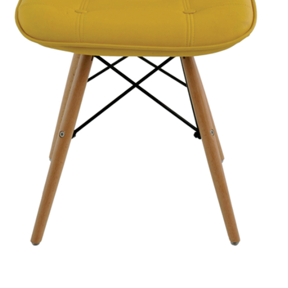 Conjunto de 2 Cadeiras Eiffel Estofada Amarela